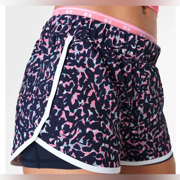 SWEATY BETTY On Your Mark Running Shorts In Blue Jot Print. Inner shorts liner. - Picture 1 of 12